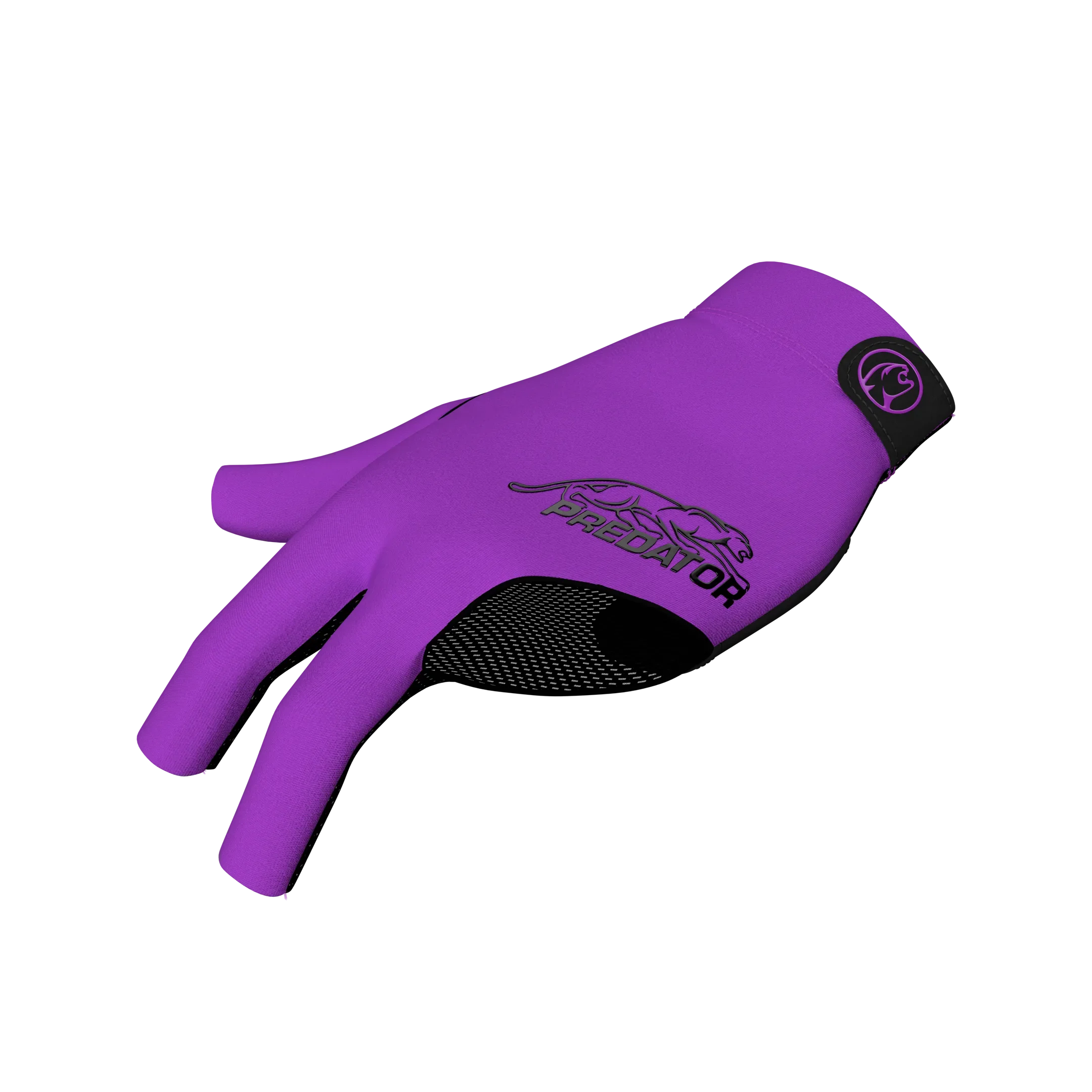 Purple glove with black Predator branding