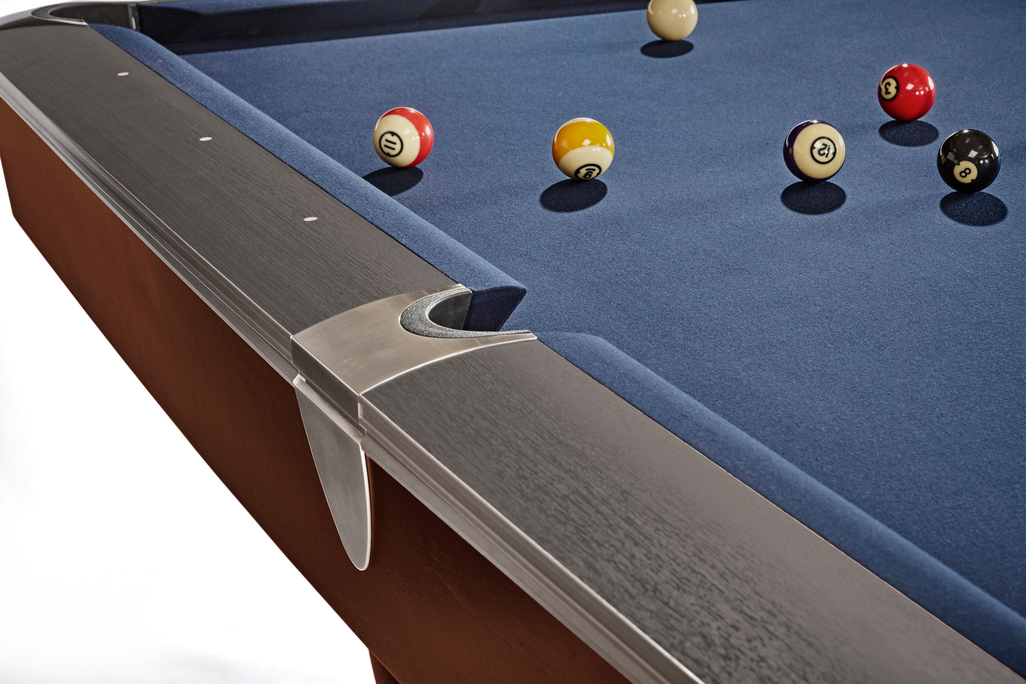 Brunswick Gold Crown VI Tournament 9ft Walnut/Nickel Pool Table With Balls