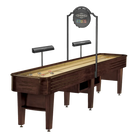 Brunswick Andover 12ft Espresso Shuffleboard Table With Lights and a Scoreboard