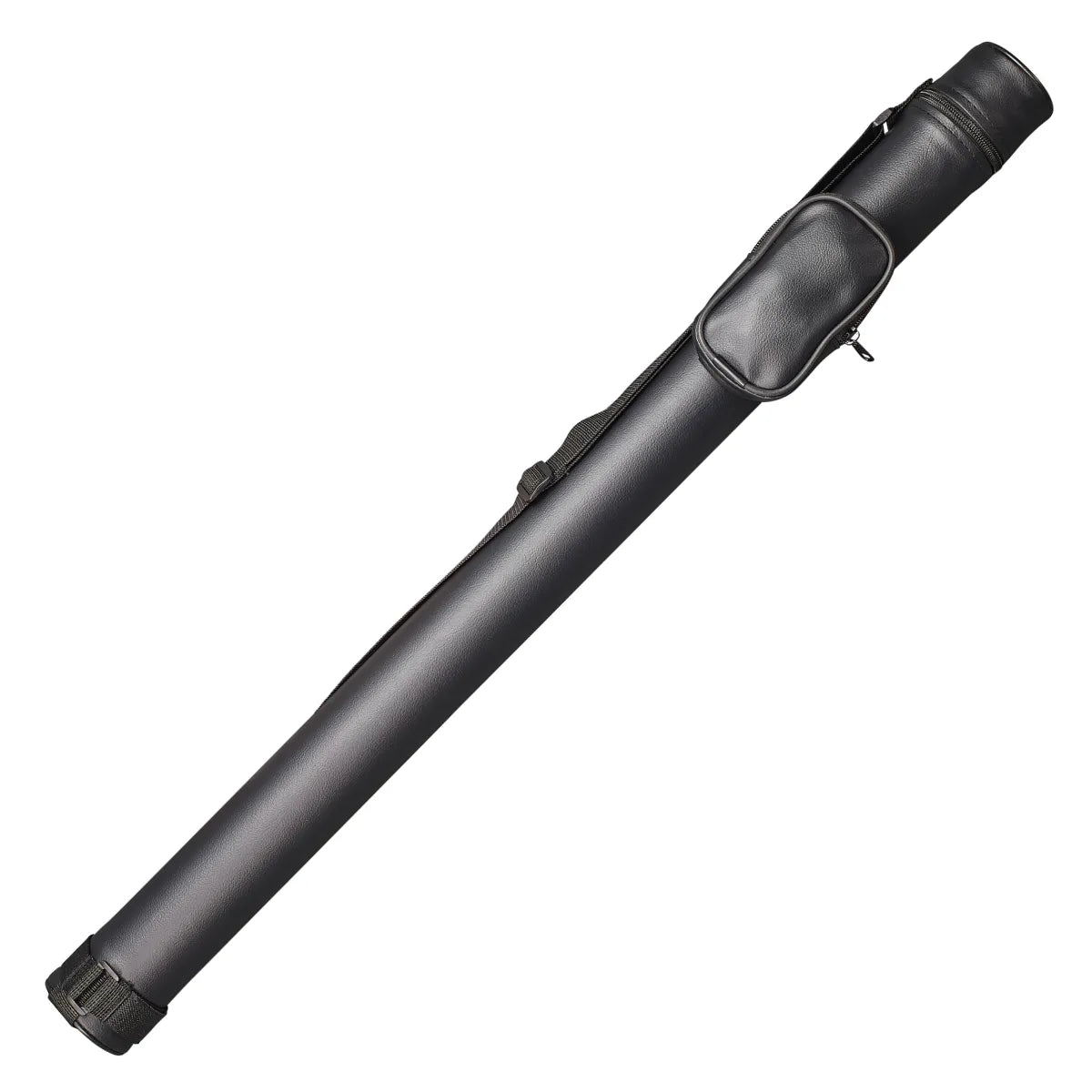 Cyber Round 1x1 Black Hard Pool Cue Case With Shoulder Strap