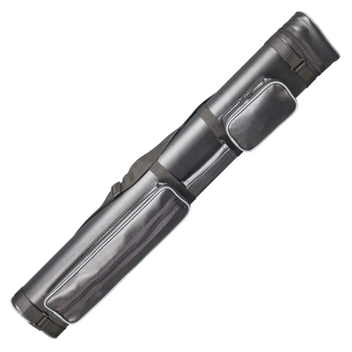 Cyber Oval 2x4 Black/Gray Hard Pool Cue Case With Shoulder Strap