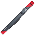 Billiard Oval 1x1 Black/Red Hard Pool Cue Case With Shoulder Strap and Pocket