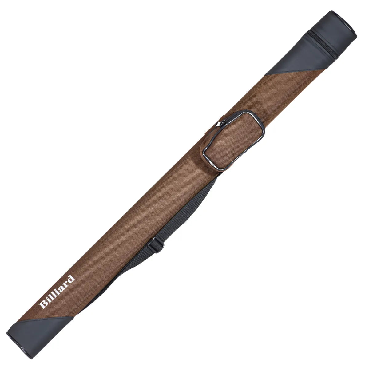 Billiard Oval 1x1 Brown/Black Hard Pool Cue Case With Shoulder Strap