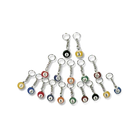 Set Of Pool Ball Keychains In Assorted Numbered Ball Designs