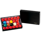 Snooker Ball Set, 22 Balls, in Open Black Box with Lid Behind