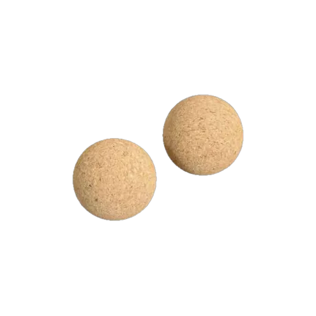Two Natural Cork Table Football Balls