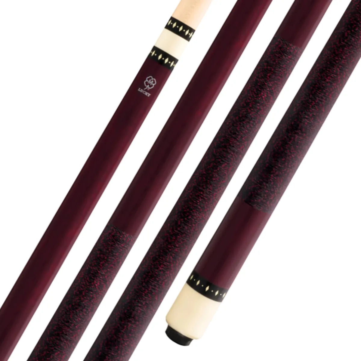 McDermott Lucky L6 Burgundy Pool Cue Forearm and Butt