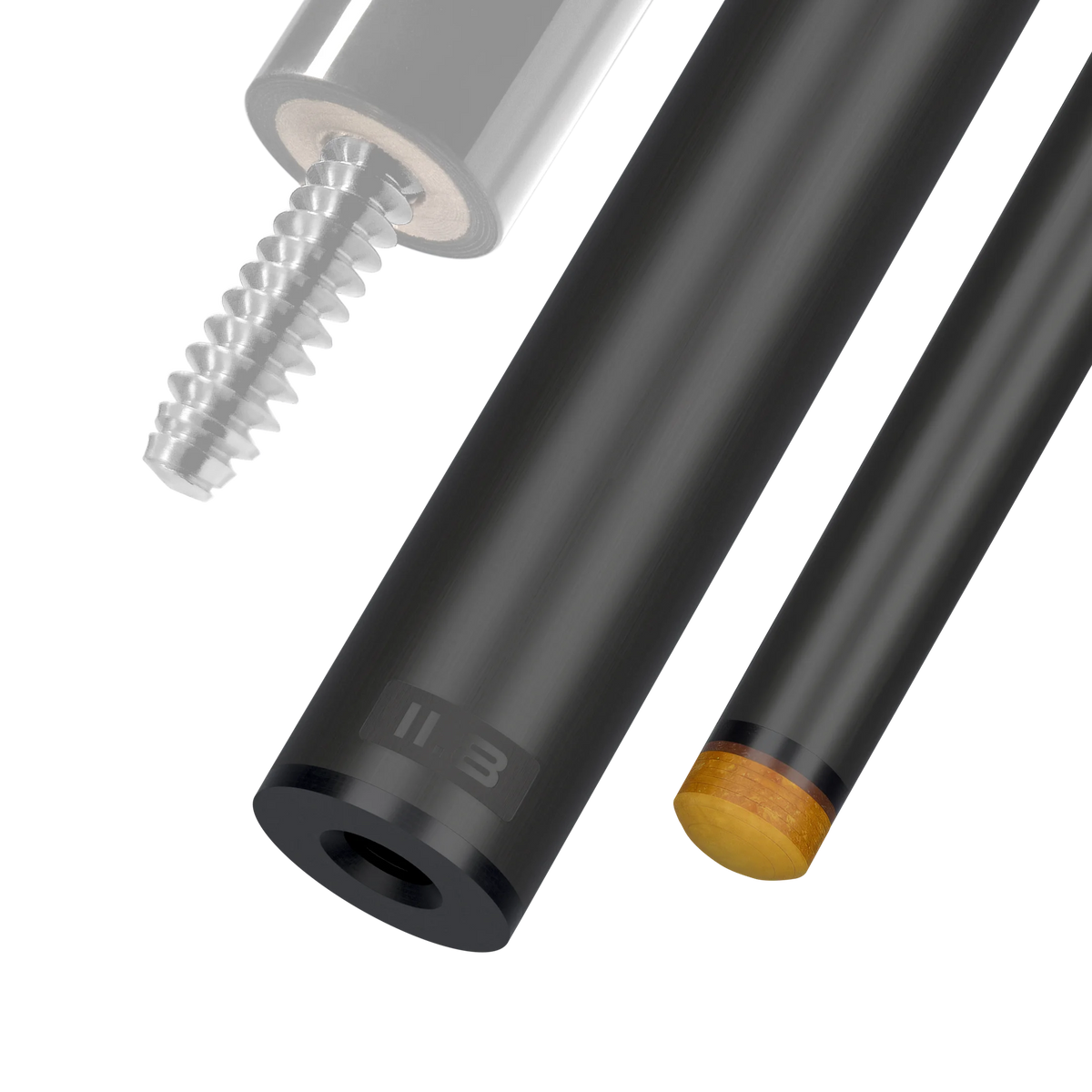 11.8 mm 3/8x10 Joint Black Vault Plate REVO Carbon Fiber Pool Shaft
